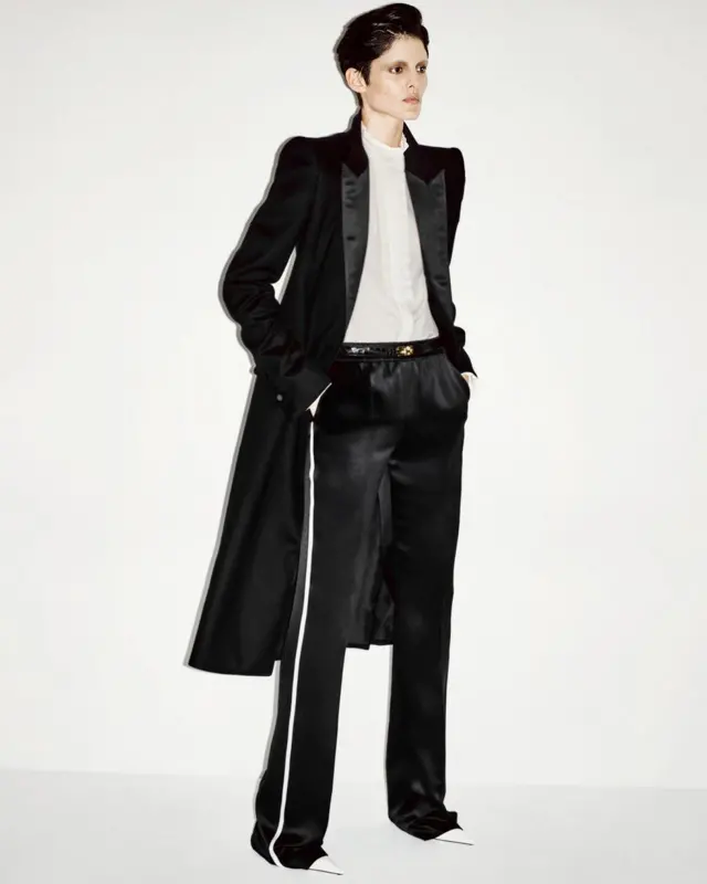 DOUBLE FACE LIGHT WOOL SINGLE BREASTED EVENING COAT BLACK online